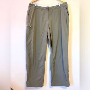 LL Bean Water Repellent Comfort Trail Pants Sz 20 Mid-Rise Straight Leg Brown